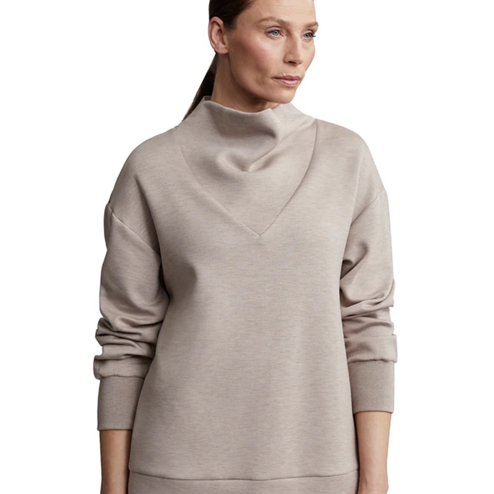 Varley Women's Taupe Cowl Neck Sweatshirt